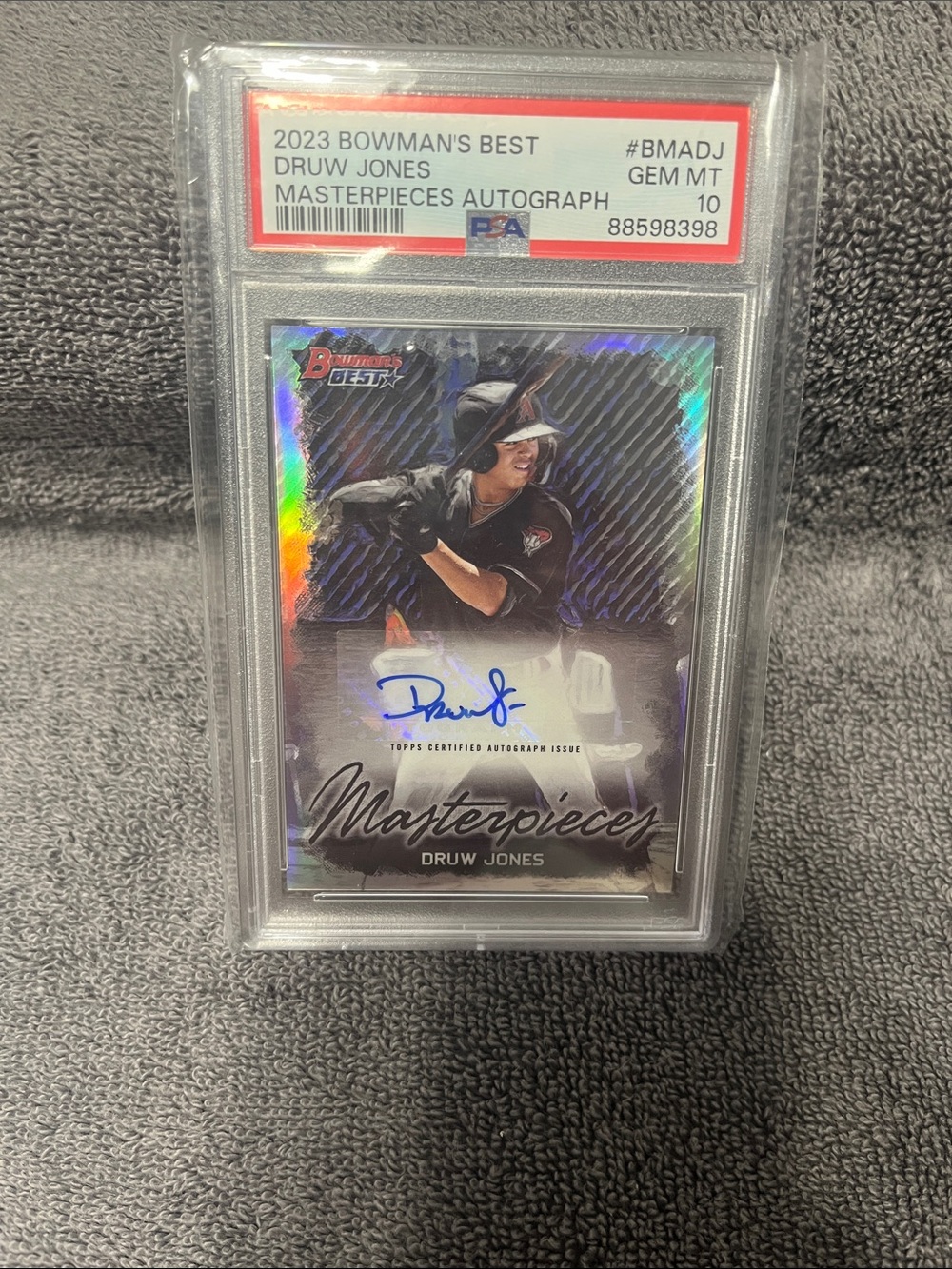2023 Bowman's Best 'Masterpieces' Druw Jones Autograph 12/99 (PSA 10) #BMADJ